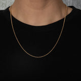 14 Karat Yellow Gold Ball Chain Necklace