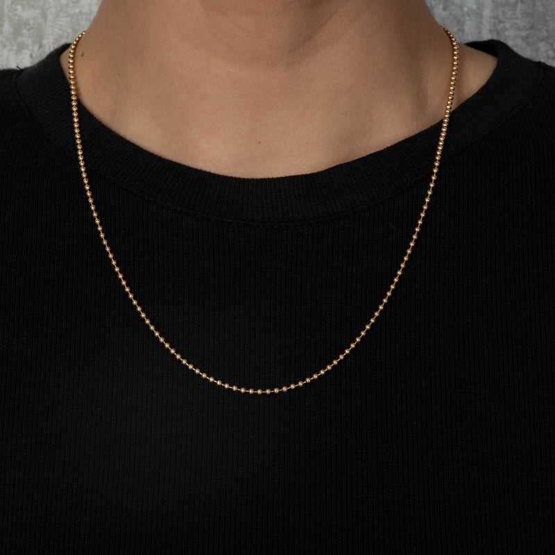 Gold Baroque Pearl Ball Chain Necklace – dadybones