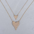 Load image into Gallery viewer, Yellow Gold and Diamond Medium Heart Necklace
