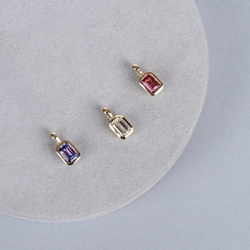 Yellow Gold and Bezel Set Diamond Charm