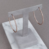 Rose Gold Inside-Out Diamond Hoop Earrings