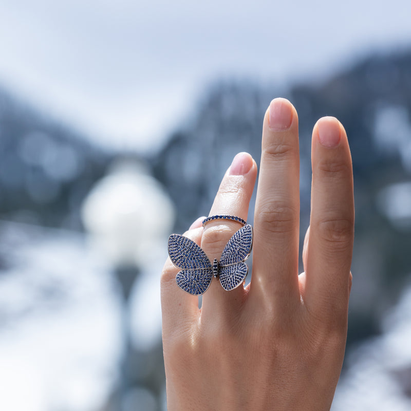 Sapphire sale butterfly ring