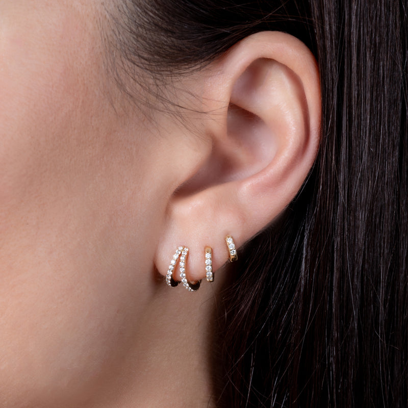 Single Gold Diamond 8mm Cartilage
