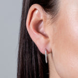 Small Gold Diamond Hoop Earring 18mm