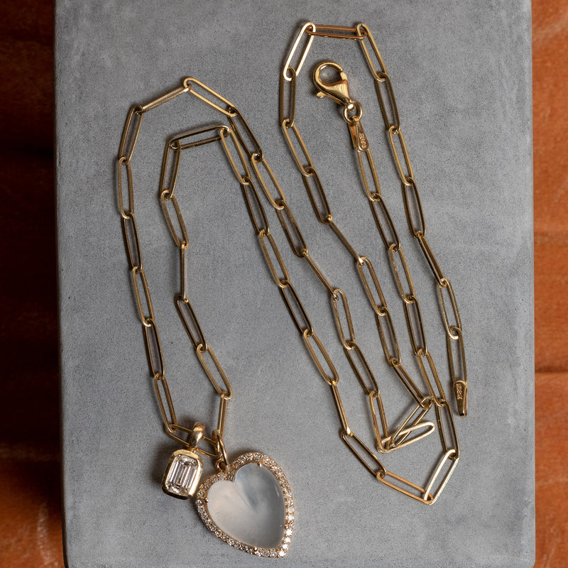 14 Karat Yellow Gold Solid Thick Paperclip Chain