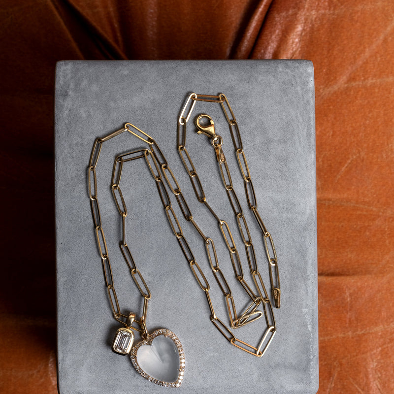Yellow Gold and Bezel Set Diamond Charm