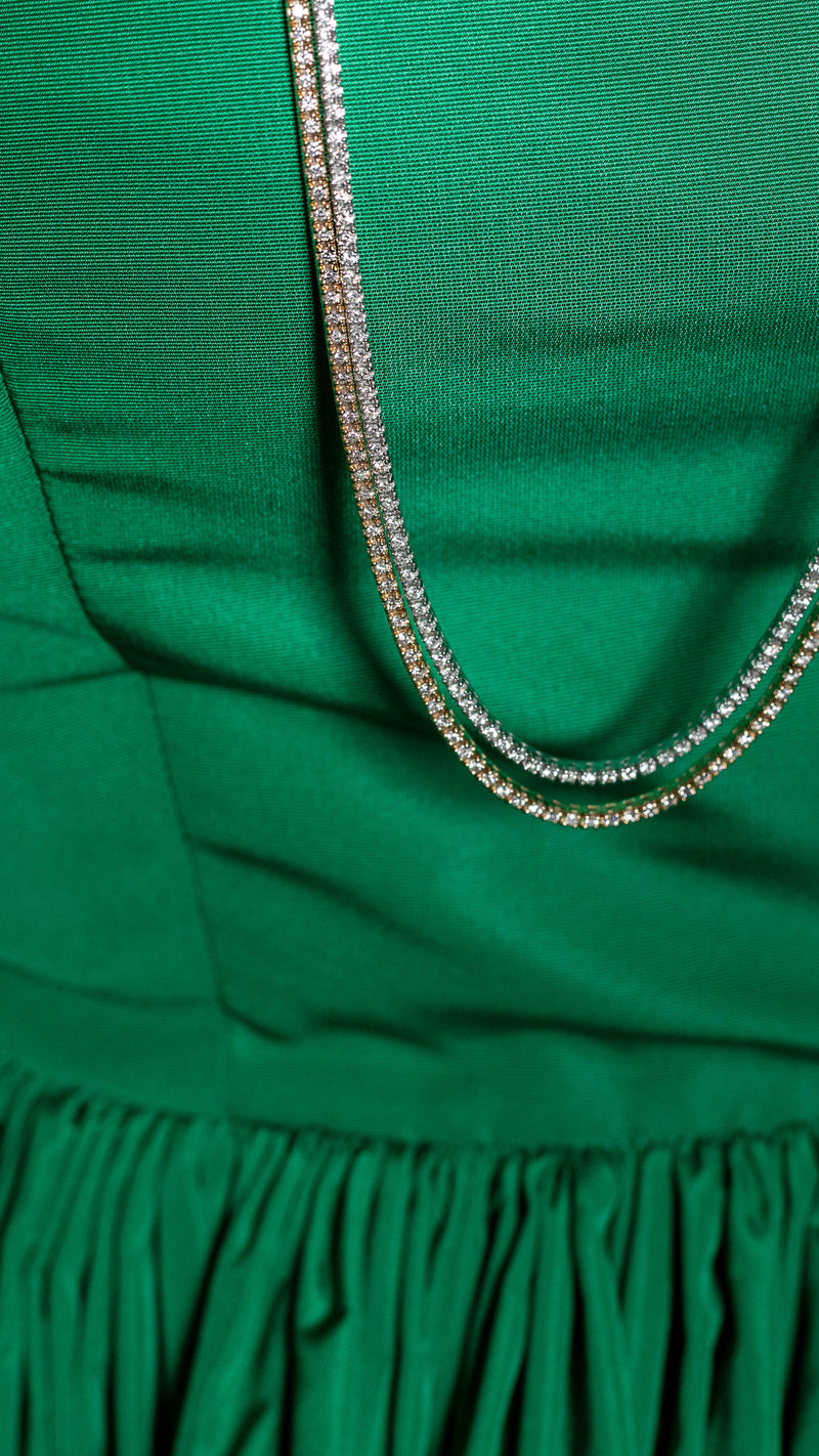 All The Way Diamond Yellow Gold 7.50cts Long 36" Tennis Necklace