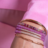 4mm Pink Sapphire Beaded Bracelet
