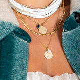 Yellow Gold and Bezel Set Sapphire Charm