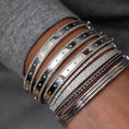 Load image into Gallery viewer, 14 Karat White Gold Three Band Stacked Cuff Bracelet

