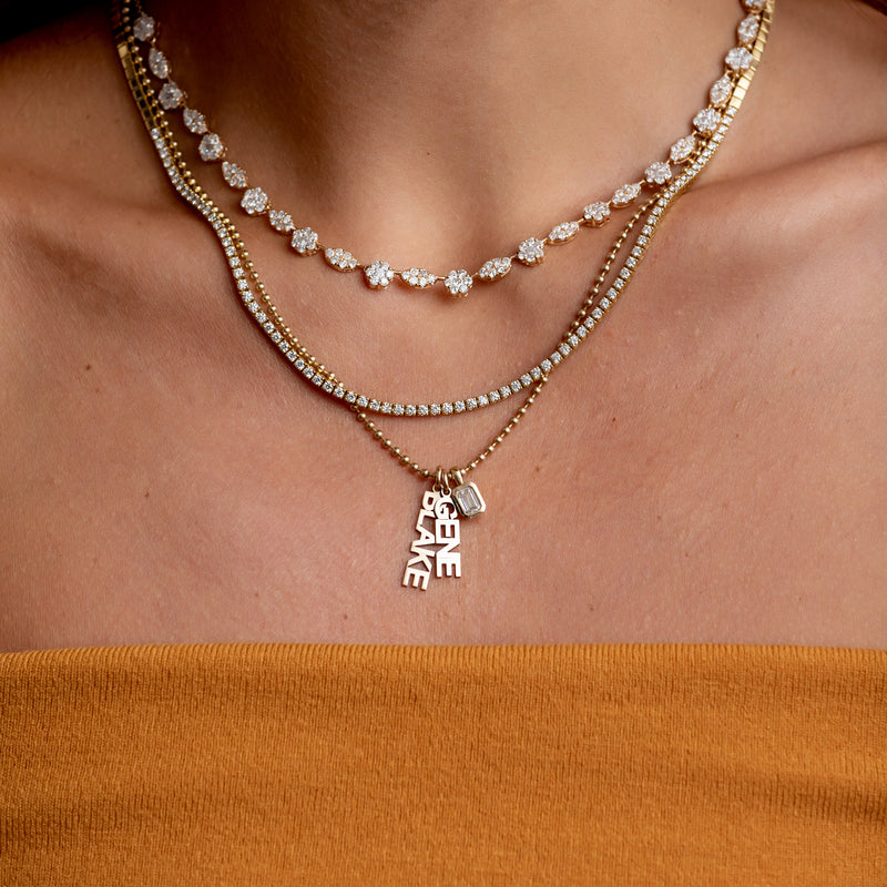 Yellow Gold and Bezel Set Diamond Charm