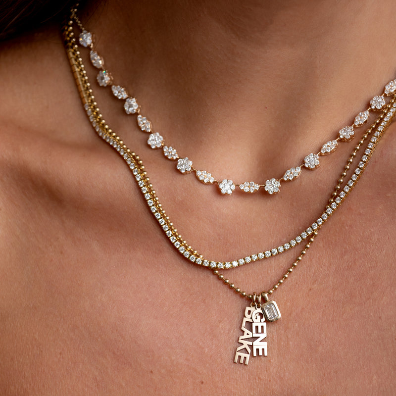 Yellow Gold and Bezel Set Diamond Charm