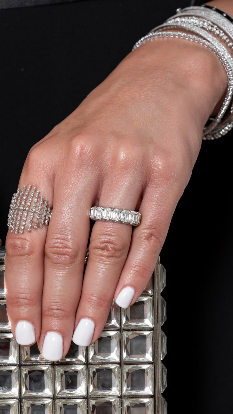 Diamond Emerald Cut Eternity Ring