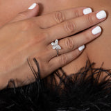 18 Karat White Gold and Diamond Butterfly Ring