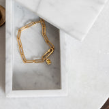 Yellow Gold and Bezel Set Yellow Sapphire Charm