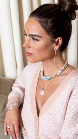 Rose Gold and Diamond Single Line Earrings