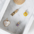 Load image into Gallery viewer, Yellow Gold and Bezel Set Tanzanite Charm
