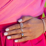 14 Karat Rose Gold and Diamond Baguette Wrap Ring