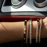18 Karat Yellow Gold .75cts Diamond Hinge Bracelet