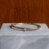 14 Karat Pear Shape Diamond Hinge Bracelet