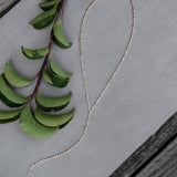 14 Karat Yellow Gold Lariat Diamond Bezel Necklace