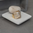 Load image into Gallery viewer, Yellow Gold Diamond Baguette Wave Ring
