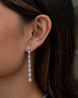 18 Karat White Gold and Diamond Convertible Drop Earrings