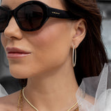 18 Karat Yellow Gold Diamond Round Hoops