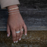 18 Karat White Gold .75cts Diamond Hinge Bracelet