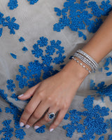 18 Karat White Gold 2.50cts Diamond Hinge Bracelet