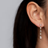 14 Karat Fancy Shape Diamond Drop Earrings