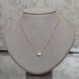18 Karat Gold Mosaic Diamond Curb Chain Necklace