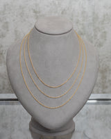 14 Karat Solid Gold 1.5mm Rope Chain Necklace