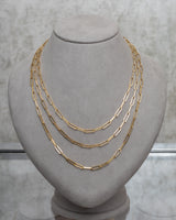 14 Karat Yellow Gold Solid Thick Paperclip Chain