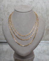 14 Karat Yellow Gold Solid Thick Paperclip Chain
