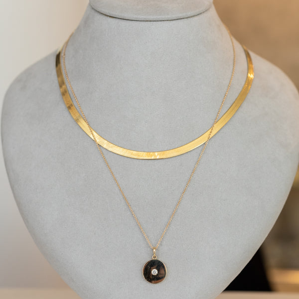 Gold Vermeil Herringbone 5mm Chain