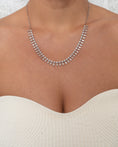 Load image into Gallery viewer, 14 Karat White Gold Diamond Baguette Necklace
