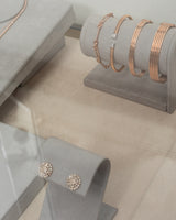 14 Karat Rose Gold Five Band Stacked Cuff Bracelet