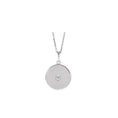 Load image into Gallery viewer, 14 Karat White Single Diamond Circle Necklace
