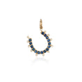 Load image into Gallery viewer, Yellow Gold Diamond and Sapphire Horseshoe Charm
