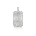 Load image into Gallery viewer, White Gold and Diamond Medium Dog Tag Charm
