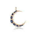 Load image into Gallery viewer, Yellow Gold and Diamond Sapphire Moon Charm
