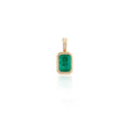 Load image into Gallery viewer, Yellow Gold and Bezel Set Emerald Charm
