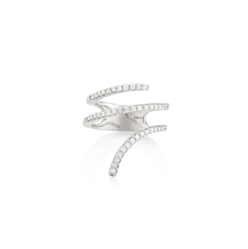 White Gold and Diamond Wrap Ring