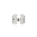 White Gold and Diamond Corset Ring