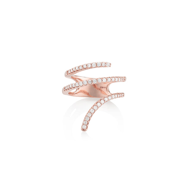 Rose Gold and Diamond Wrap Ring