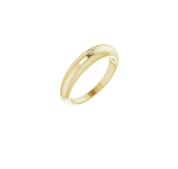 14 Karat Gold Dome Diamond Ring