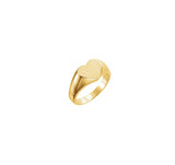 Yellow Gold Heart Signet Ring